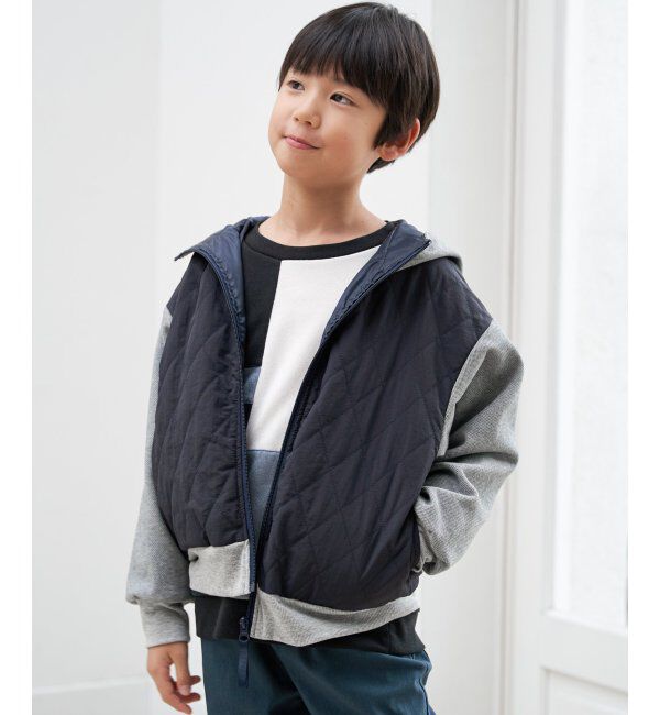 ikka kids「【親子コーデ】コンビブロックスジップパーカ（110~160cm）」|その他|