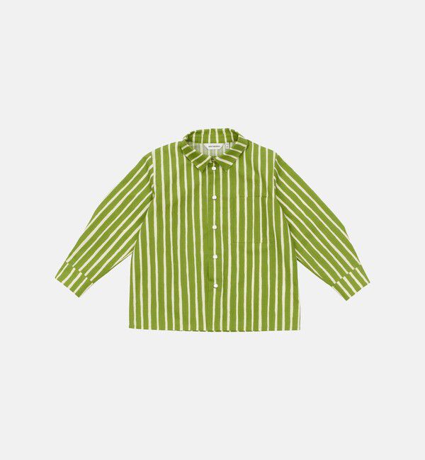 Marimekko「【kids】Vinkke Piccolo シャツ」|その他|ｸﾞﾘｰﾝ&times;ﾗｲﾄｲｴﾛｰ