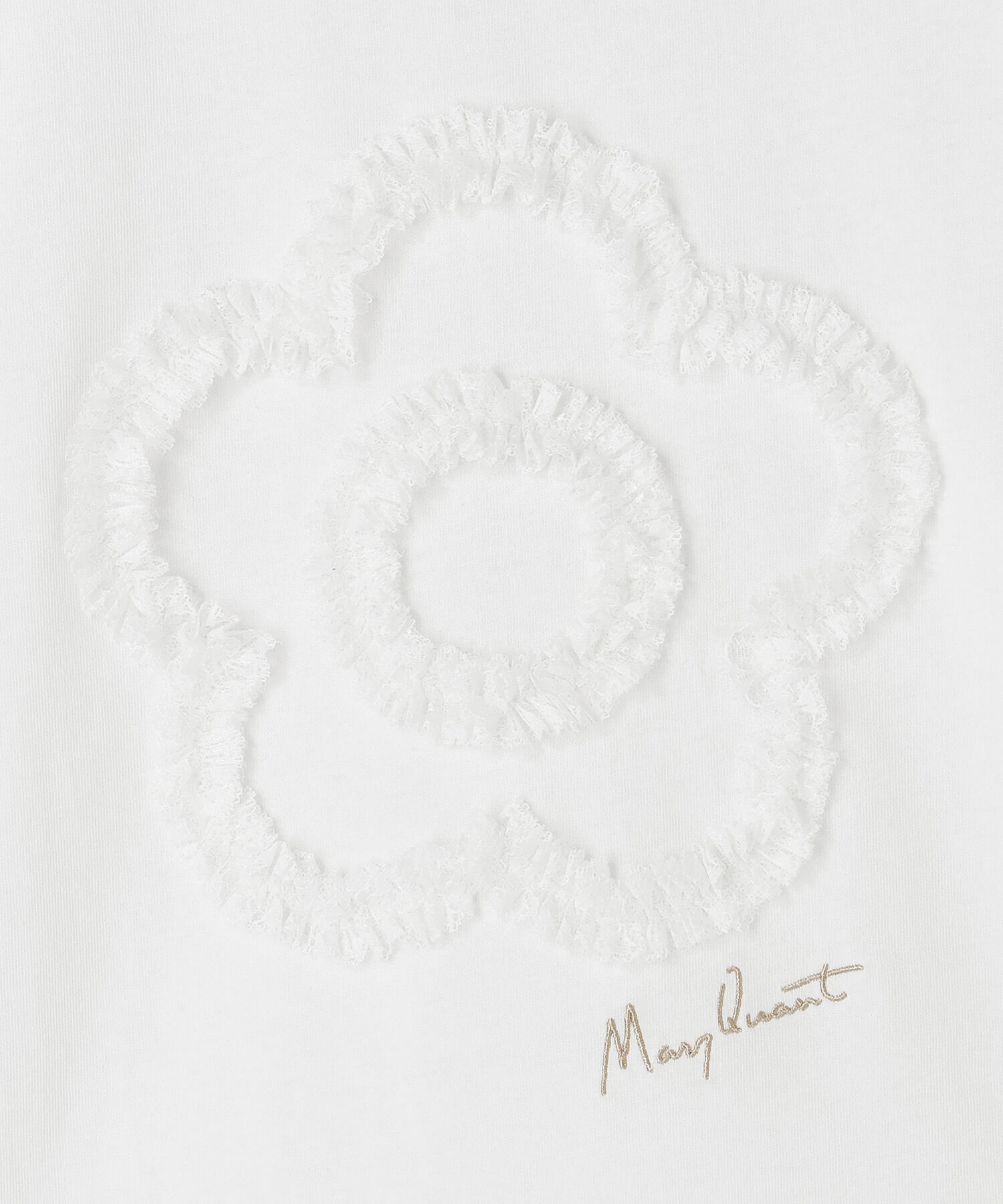 MARY QUANT「レースフリルデイジー Tシャツ」|Tシャツ・カットソー|
