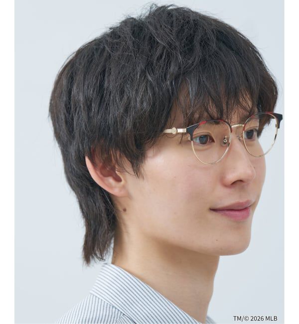  「Zoff | MLB ボストン型 メガネ | 軽量 メタル 高級感 おしゃれ 読書 ビジネス レンズ交換券付」|メガネ|