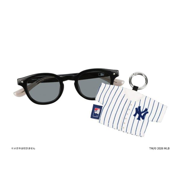  「Zoff | MLB メガネ・サングラス拭き | クリーナー キーホルダー チャーム マスコット スマホ拭き」|サングラス|