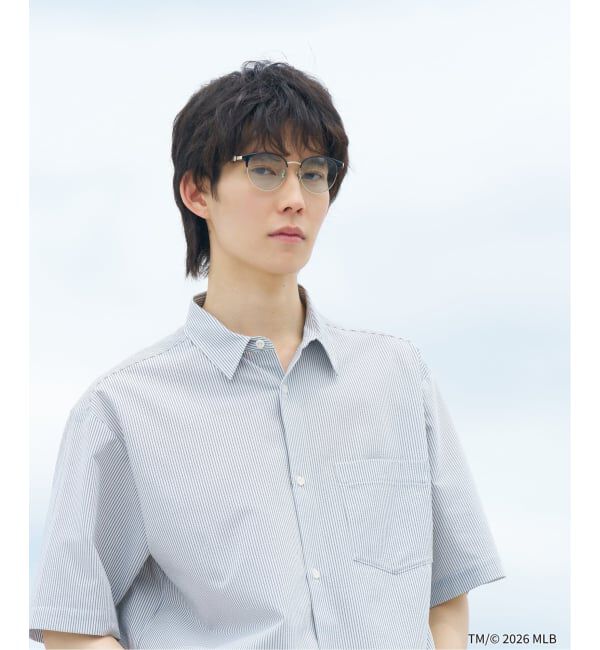  「Zoff | MLB ボストン型 サングラス | メタル カラーレンズ 太縁フレーム おしゃれ 紫外線対策 UVカット」|サングラス|