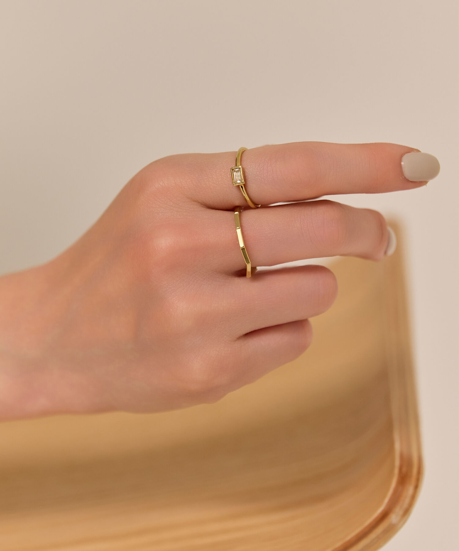 Phoebe「【金属アレルギー対応】2setバケットフラグメントリング　ゴールド/ニッケルフリー」|リング|