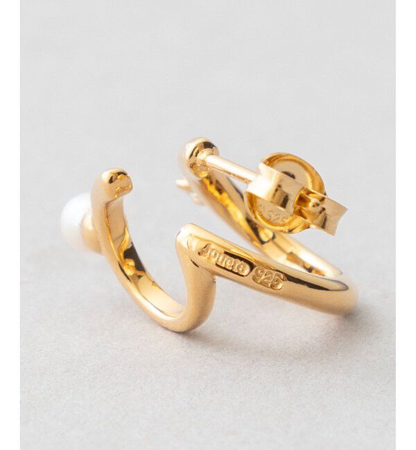 Jouete「ダブルピアス ジルコニア&times;パール」|ピアス|