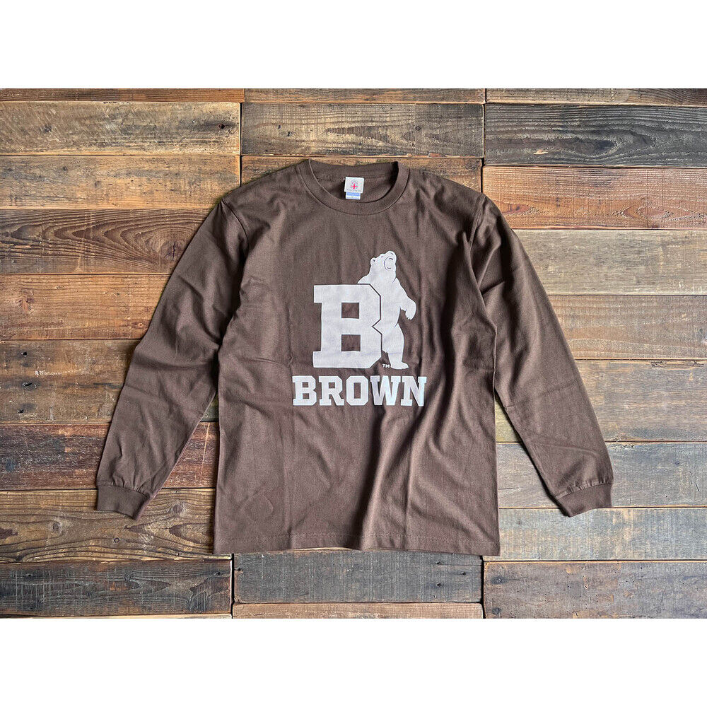 BACKYARD FAMILY「長袖カットソー Tシャツ 男女兼用 通販 カットソー 長袖Tシャツ 長袖シャツ 長袖 クルーネック」|Tシャツ・カットソー|ブラウン1