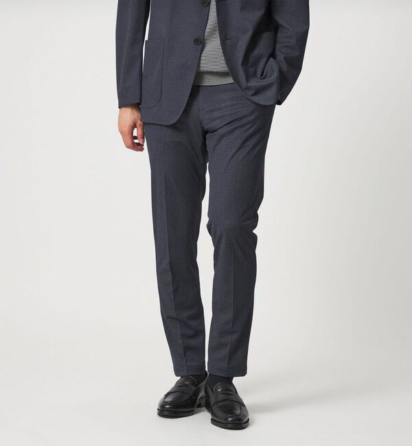 UNITED ARROWS「トリコット ソリッド ノープリーツ パンツ UA COZY ウォッシャブル ストレッチ 通気性」|スラックス|