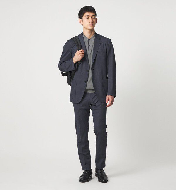 UNITED ARROWS「トリコット ソリッド ノープリーツ パンツ UA COZY ウォッシャブル ストレッチ 通気性」|スラックス|