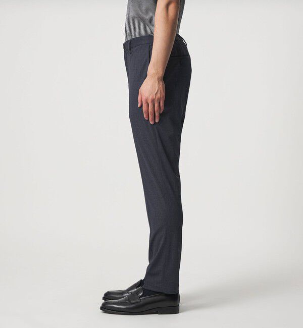 UNITED ARROWS「トリコット ソリッド ノープリーツ パンツ UA COZY ウォッシャブル ストレッチ 通気性」|スラックス|