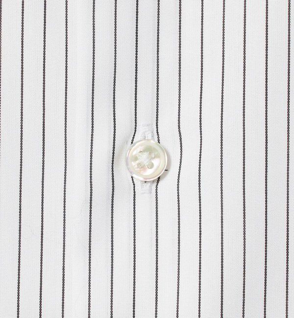 UNITED ARROWS「イージーケア AG ピンストライプ セミワイドカラー クレリックシャツ 抗菌防臭」|シャツ・ブラウス|