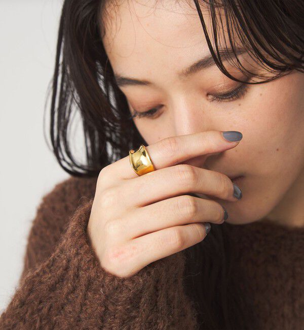 UNITED ARROWS green label relaxing「【WEB限定】ワイド ニュアンスカーブ リング」|リング|