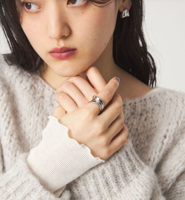 UNITED ARROWS green label relaxing「【WEB限定】ワイド ニュアンスカーブ リング」|リング|