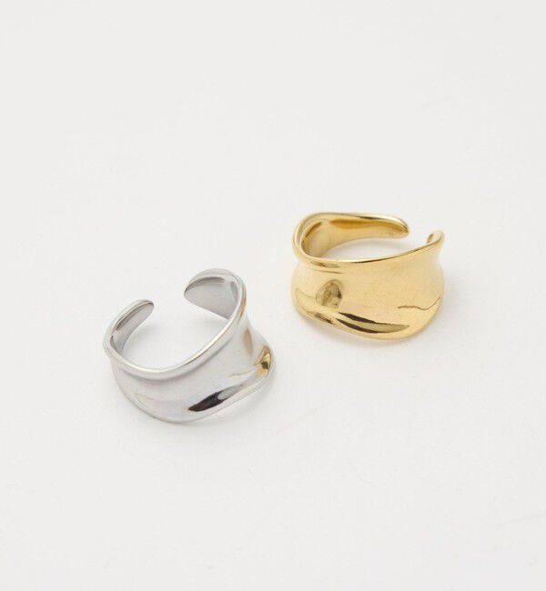UNITED ARROWS green label relaxing「【WEB限定】ワイド ニュアンスカーブ リング」|リング|