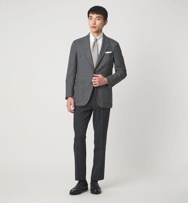 UNITED ARROWS green label relaxing「MADE BY HITOYOSHI ヘリンボーン タブカラー ドレスシャツ」|シャツ・ブラウス|