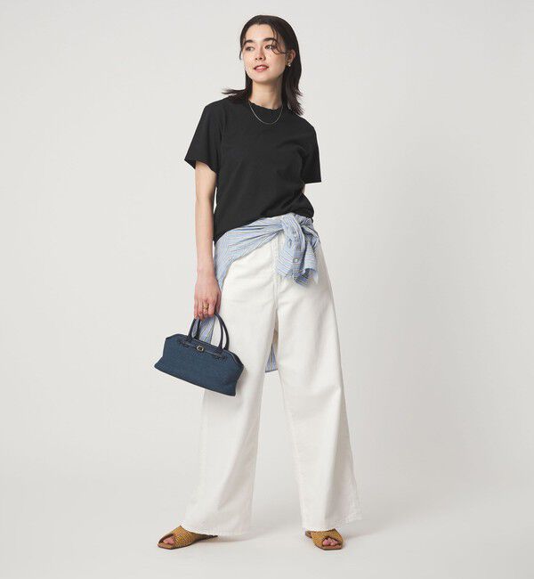 UNITED ARROWS green label relaxing「＜スタイリスト兵藤千尋さんコラボ＞ワイドネック Tシャツ UVカット」|Tシャツ・カットソー|