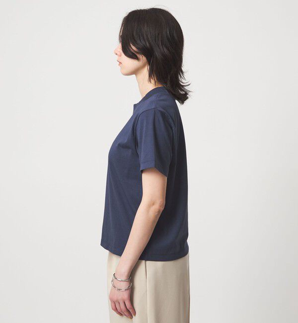UNITED ARROWS green label relaxing「＜スタイリスト兵藤千尋さんコラボ＞ワイドネック Tシャツ UVカット」|Tシャツ・カットソー|