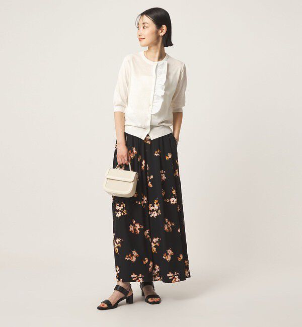 UNITED ARROWS green label relaxing「フリル ショートスリーブ ニット カーディガン」|カーディガン|