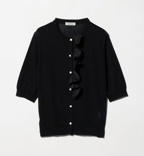 UNITED ARROWS green label relaxing「フリル ショートスリーブ ニット カーディガン」|カーディガン|