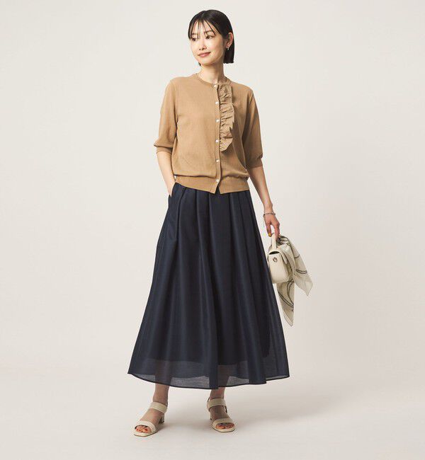 UNITED ARROWS green label relaxing「フリル ショートスリーブ ニット カーディガン」|カーディガン|