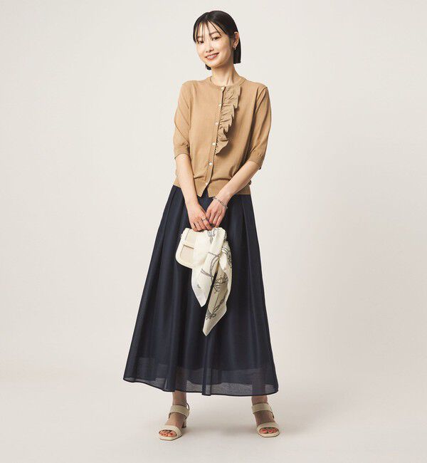 UNITED ARROWS green label relaxing「フリル ショートスリーブ ニット カーディガン」|カーディガン|