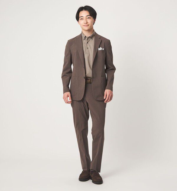 UNITED ARROWS green label relaxing「コットン ポリエステル ジャカード ナロー ボタンダウン ポロシャツ」|ポロシャツ|