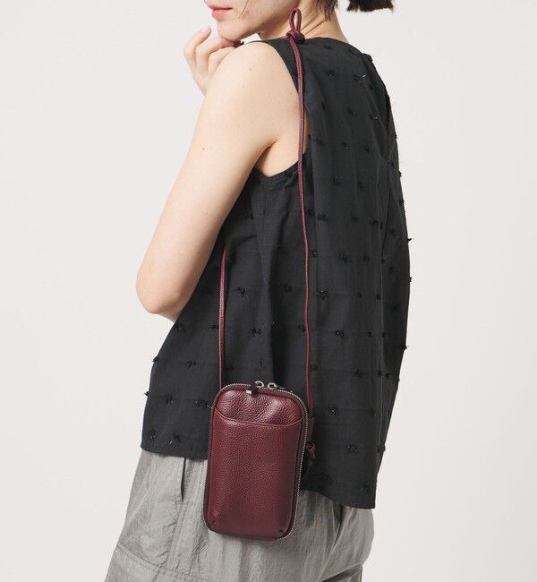 BEAUTY&YOUTH UNITED ARROWS「レザー ジップスリム ウォレットショルダー」|財布|