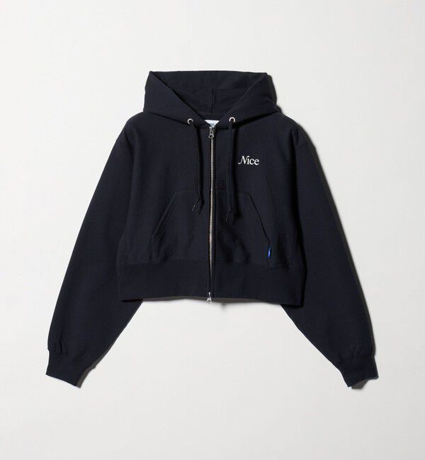 NICE WEATHER「＜NICE WEATHER＞ウィメンズ ジップクロップドパーカ 2」|パーカー|NAVY