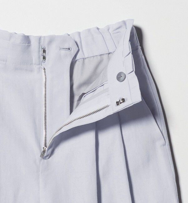 BEAUTY&YOUTH UNITED ARROWS「麻ブレンド バックゴム タック ワイドパンツ」|チノ|