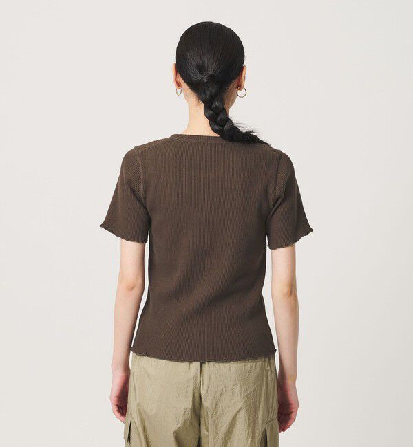 BEAUTY&YOUTH UNITED ARROWS「コットン リブ ヘンリーネック ショートスリーブ カットソー」|Tシャツ・カットソー|