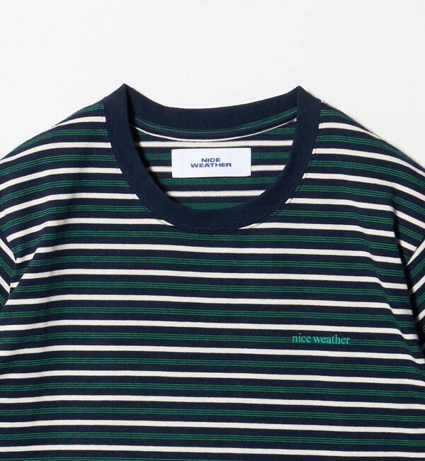 NICE WEATHER「＜NICE WEATHER＞ウィメンズ ボーダー ショートスリーブ Tシャツ」|Tシャツ・カットソー|