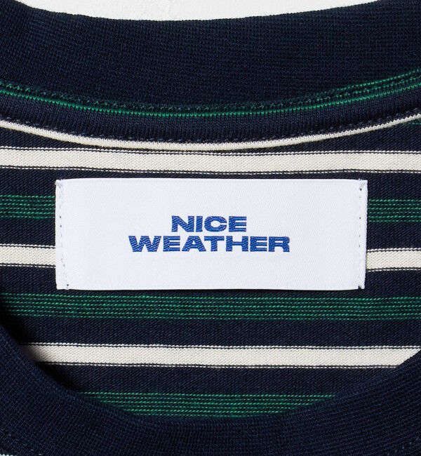 NICE WEATHER「＜NICE WEATHER＞ウィメンズ ボーダー ショートスリーブ Tシャツ」|Tシャツ・カットソー|