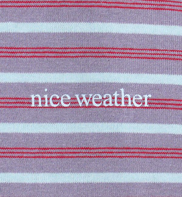 NICE WEATHER「＜NICE WEATHER＞ウィメンズ ボーダー ショートスリーブ Tシャツ」|Tシャツ・カットソー|