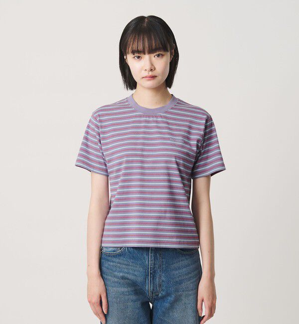 NICE WEATHER「＜NICE WEATHER＞ウィメンズ ボーダー ショートスリーブ Tシャツ」|Tシャツ・カットソー|