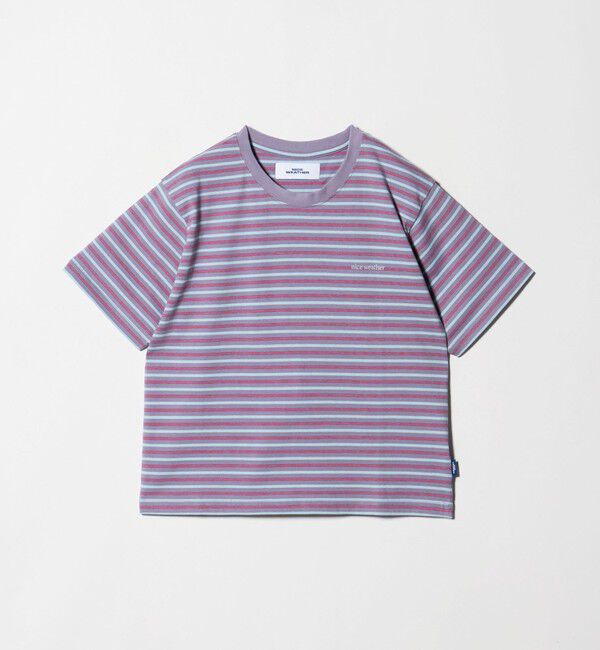 NICE WEATHER「＜NICE WEATHER＞ウィメンズ ボーダー ショートスリーブ Tシャツ」|Tシャツ・カットソー|