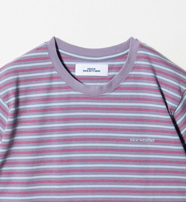 NICE WEATHER「＜NICE WEATHER＞ウィメンズ ボーダー ショートスリーブ Tシャツ」|Tシャツ・カットソー|