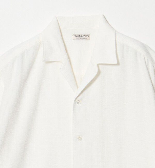 BEAUTY&YOUTH UNITED ARROWS「ライト ツイードライク オープンカラー シャツ GRANDE TAPERD型」|シャツ・ブラウス|