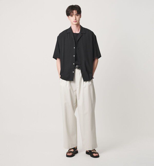 BEAUTY&YOUTH UNITED ARROWS「ライト ツイードライク オープンカラー シャツ GRANDE TAPERD型」|シャツ・ブラウス|