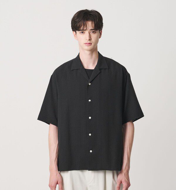 BEAUTY&YOUTH UNITED ARROWS「ライト ツイードライク オープンカラー シャツ GRANDE TAPERD型」|シャツ・ブラウス|