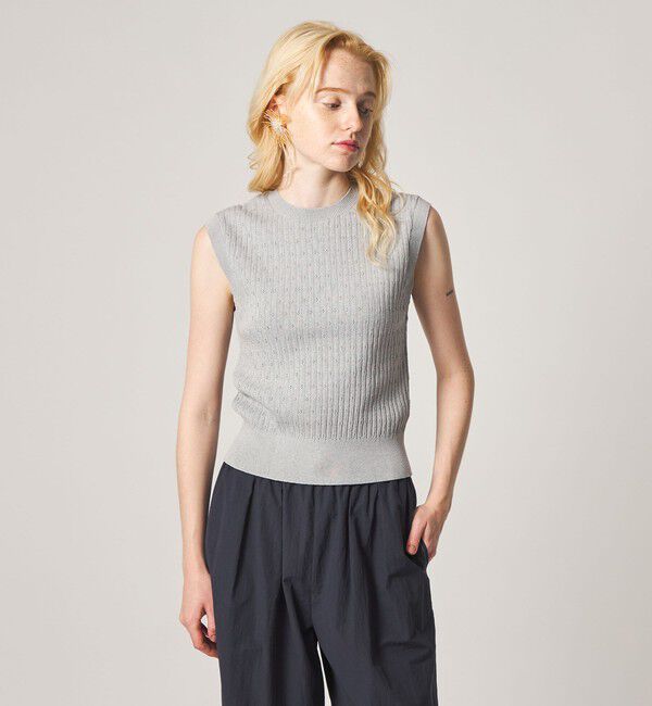 STEVEN ALAN「＜Steven Alan＞アイレット リブ ベスト」|ニット・セーター|