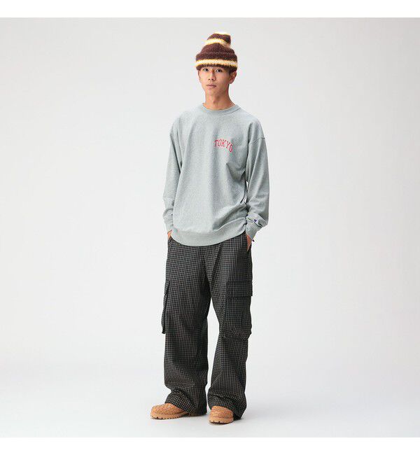BEAMS「【別注】Champion / リバースウィーブ（R）シティ ロングスリーブTシャツ」|Tシャツ・カットソー|