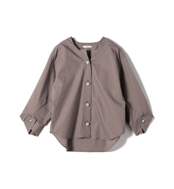 SHIPS for women「【WEB限定】 〈洗濯機可能〉タイプライター ビジュー ボタン ロングスリーブ ブラウス」|シャツ・ブラウス|