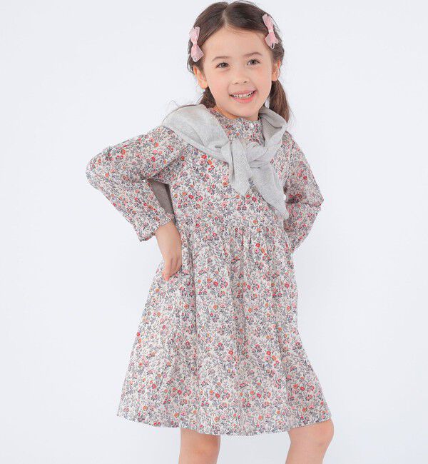 SHIPS KIDS「SHIPS KIDS:100～130cm / リバティ 長袖 ワンピース」|ワンピース|