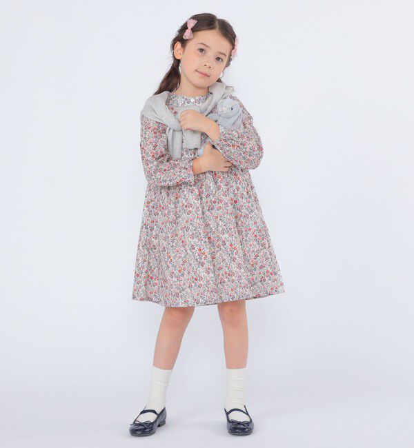 SHIPS KIDS「SHIPS KIDS:100～130cm / リバティ 長袖 ワンピース」|ワンピース|