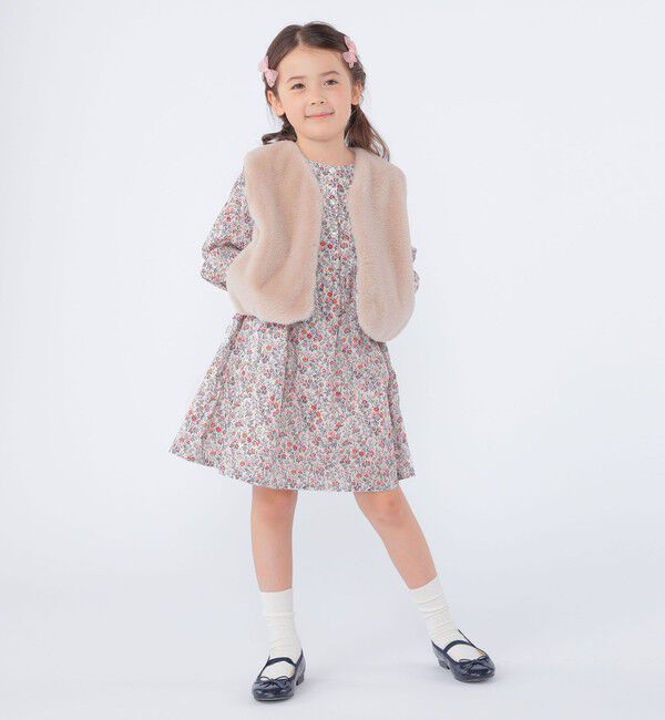 SHIPS KIDS「SHIPS KIDS:100～130cm / リバティ 長袖 ワンピース」|ワンピース|