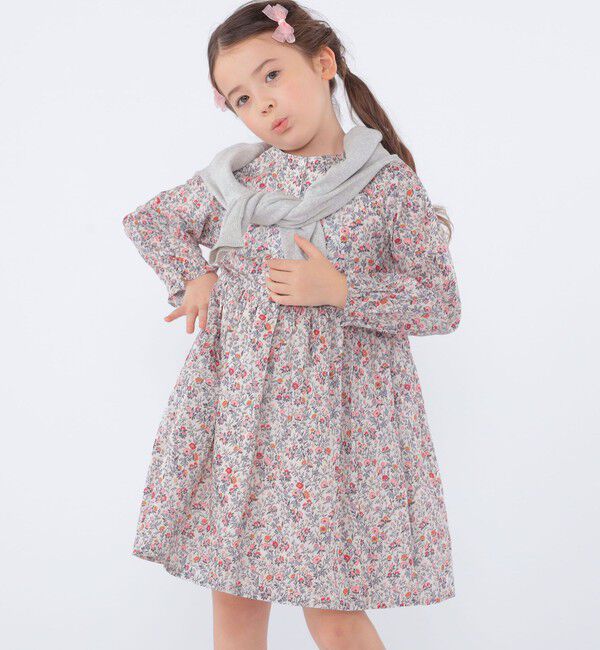 SHIPS KIDS「SHIPS KIDS:100～130cm / リバティ 長袖 ワンピース」|ワンピース|