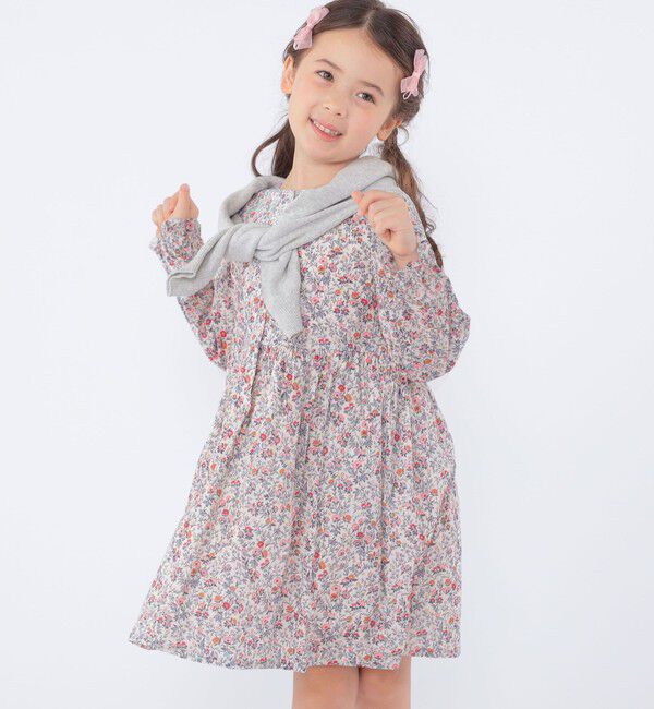 SHIPS KIDS「SHIPS KIDS:100～130cm / リバティ 長袖 ワンピース」|ワンピース|