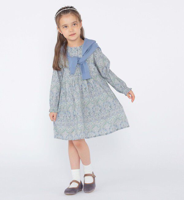 SHIPS KIDS「SHIPS KIDS:100～130cm / リバティ 長袖 ワンピース」|ワンピース|