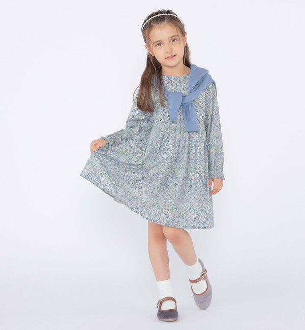 SHIPS KIDS「SHIPS KIDS:100～130cm / リバティ 長袖 ワンピース」|ワンピース|