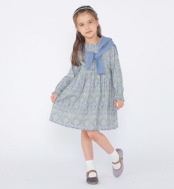 SHIPS KIDS「SHIPS KIDS:100～130cm / リバティ 長袖 ワンピース」|ワンピース|
