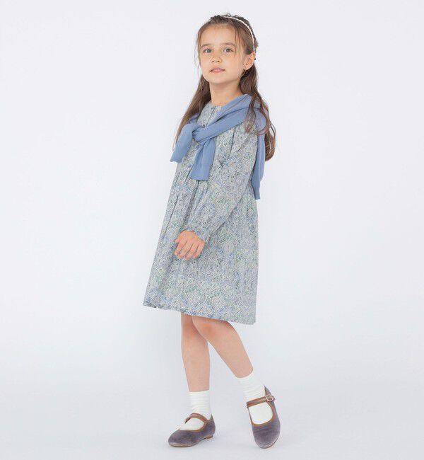 SHIPS KIDS「SHIPS KIDS:100～130cm / リバティ 長袖 ワンピース」|ワンピース|
