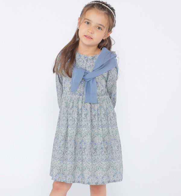 SHIPS KIDS「SHIPS KIDS:100～130cm / リバティ 長袖 ワンピース」|ワンピース|